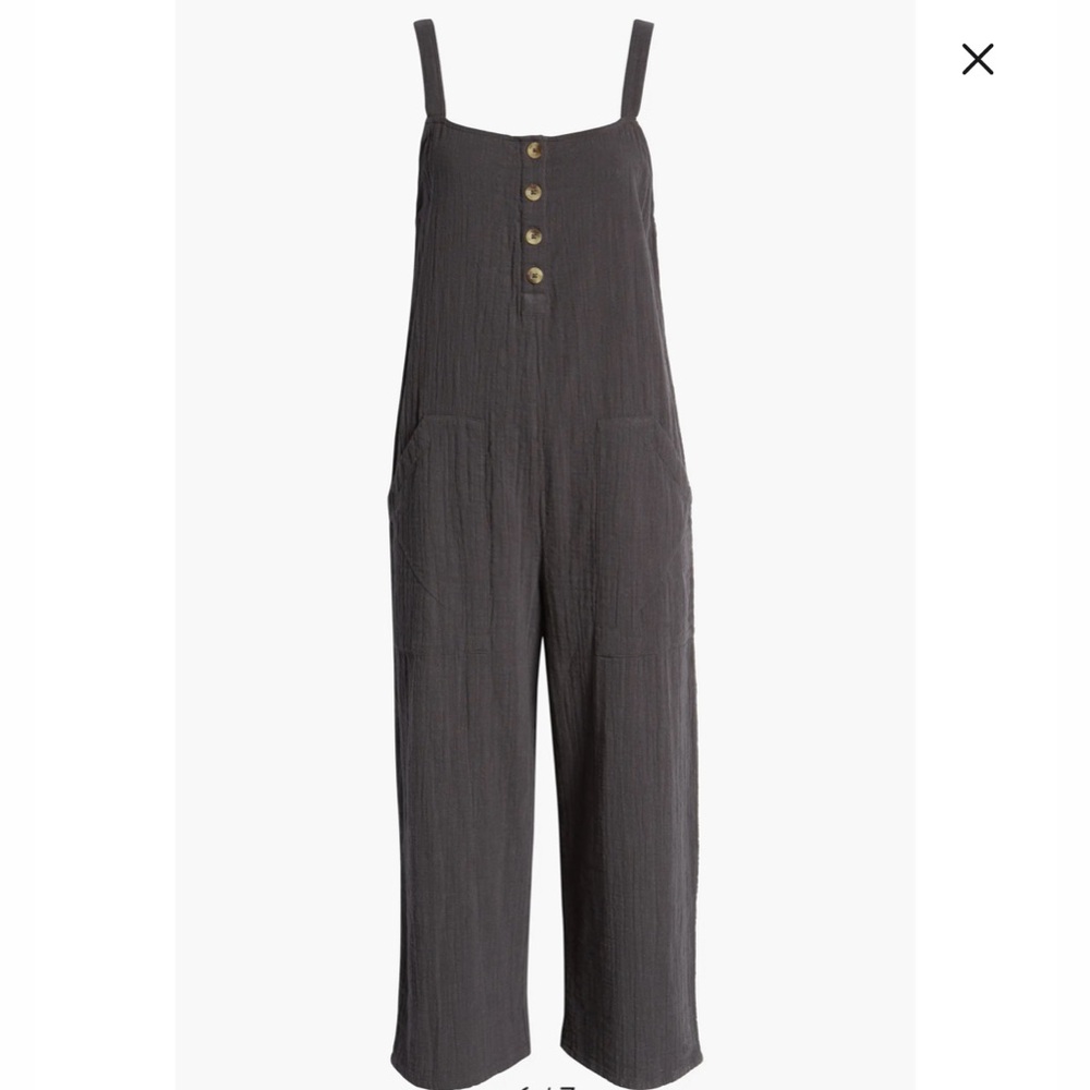 Billabong Stargazer Cotton Jumpsuit off black